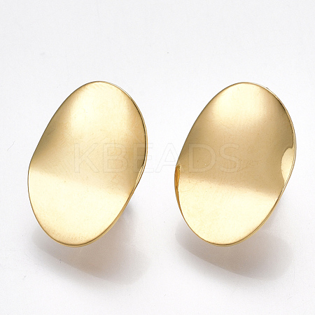 Brass Clip-on Earring Findings KK-T038-246G-1
