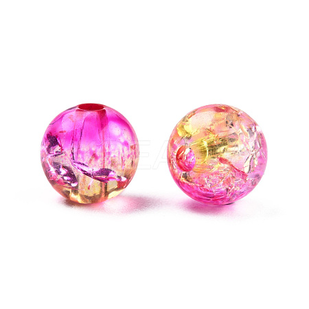 Transparent Crackle Acrylic Beads CACR-N002-07A-1