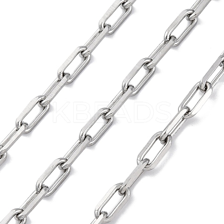 304 Stainless Steel Paperclip Chains CHS-M009-06P-04-1