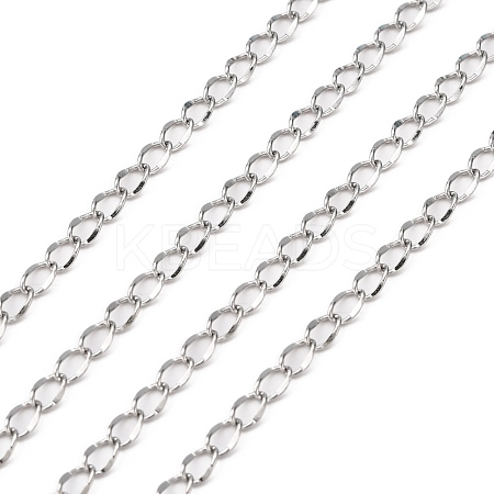 Tarnish Resistant 304 Stainless Steel Curb Chains CHS-R009-05-1