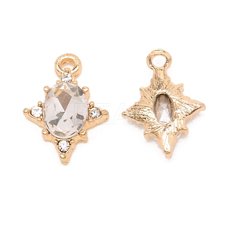 Alloy Glass Charms GLAA-WH0028-23A-1