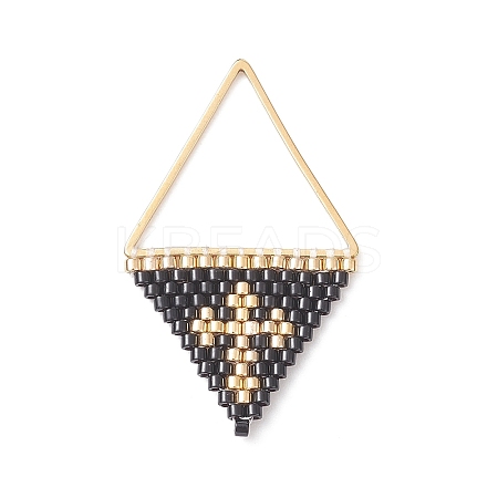 Handmade Japanese Seed Beads Pendants PALLOY-MZ00136-03-1