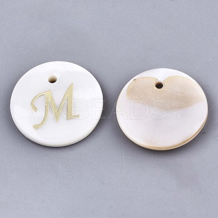 Natural Freshwater Shell Pendants SHEL-N027-04M-1