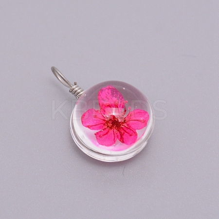 Transparent Glass Pendants GLAA-TAC0003-06J-1