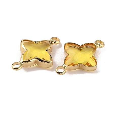Glass Connector Charms KK-WH0035-75LG-09-1