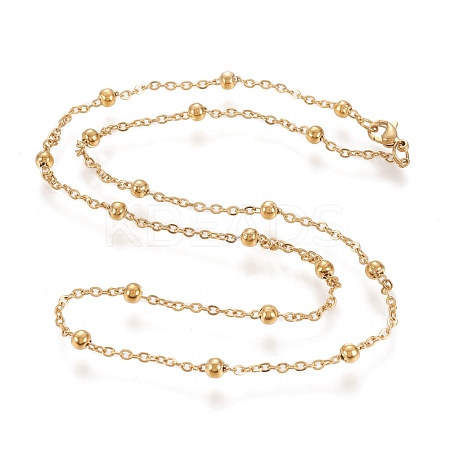 304 Stainless Steel Cable Chain Necklaces NJEW-M183-5G-1
