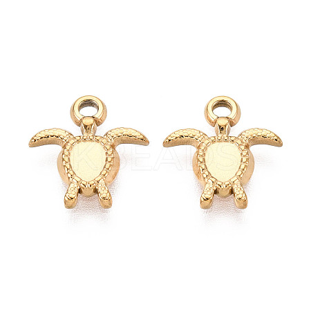 304 Stainless Steel Turtle Charms STAS-T072-53G-1