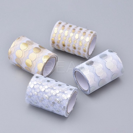 Glitter Sequin Deco Mesh Ribbons OCOR-K004-E-1