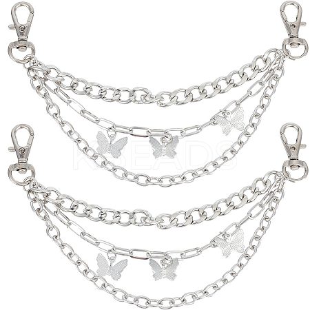 Alloy Shoe 3-Strand Curb Chain AJEW-WH0258-700-1