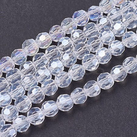 Electroplate Glass Beads Strands EGLA-F120-AB-A09-1