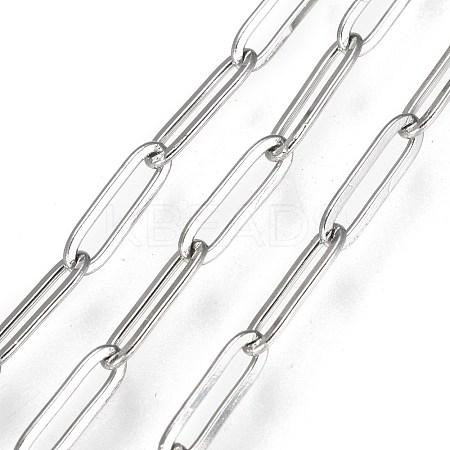 Tarnish Resistant 304 Stainless Steel Paperclip Chains CHS-F010-01F-P-1