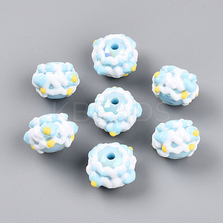 Opaque Acrylic Beads SACR-YW0002-01D-1