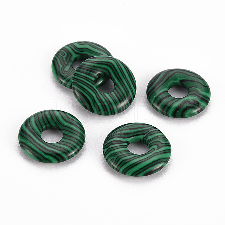 Synthetic Malachite Pendants G-T122-66J-1