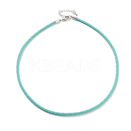 Braided Round Imitation Leather Bracelets Making BJEW-H610-01P-12-1