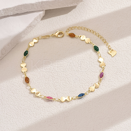Fashionable Vintage Brass Colorful Enamel Ladies Anklets ME1794-3-1