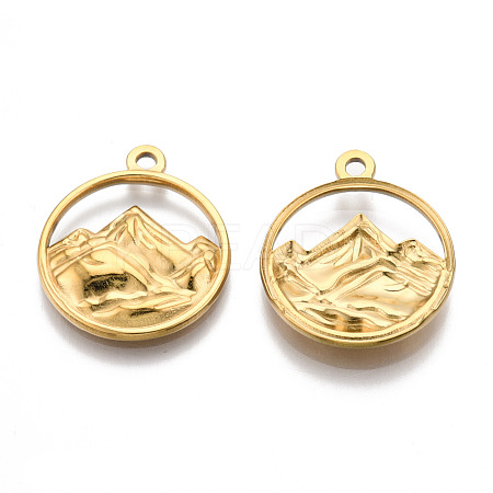 Ion Plating(IP) 201 Stainless Steel Pendants STAS-N098-141LG-1