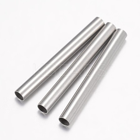 Tarnish Resistant 304 Stainless Steel Tube Beads STAS-P100-06P-1