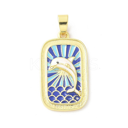 Brass Enamel Pendants KK-Z101-05G-02-1