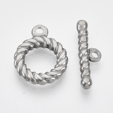 Tarnish Resistant 304 Stainless Steel Toggle Clasps LS-STAS-N087-04-1
