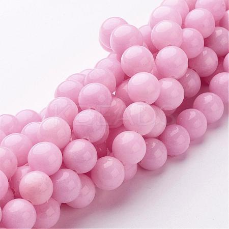 Natural Mashan Jade Round Beads Strands G-D263-4mm-XS23-1