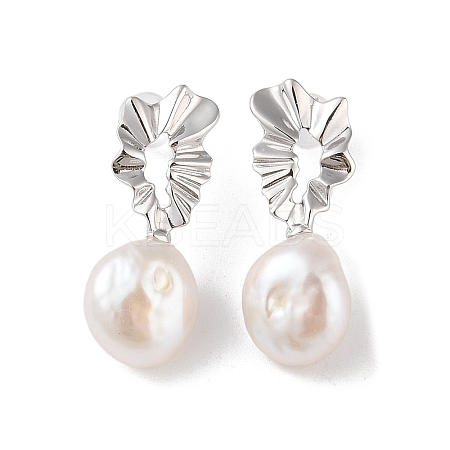 Anti-Tarnish Sterling Silver Stud Earrings EJEW-C087-15C-P-1
