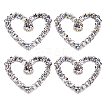 4Pcs Glass Hotfix Rhinestone DIY-FG0007-56B-1