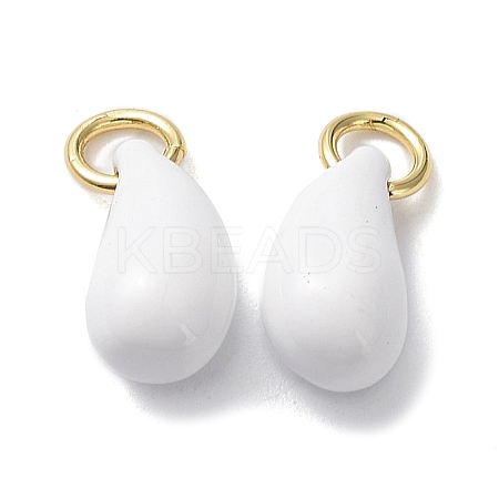 Brass Enamel Charms KK-R148-07G-04-1