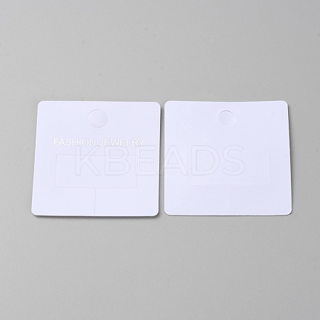 200Pcs PVC Jewelry Hair Claw Clip Display Cards with Hanging Hole CDIS-WH0031-03-1