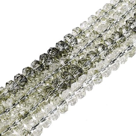 Crackle Transparent Glass Beads Strands GLAA-N068-03A-02-1