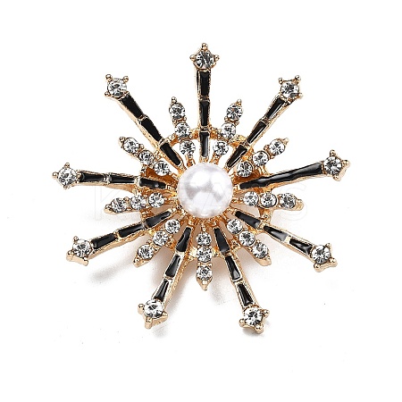 Alloy Rhinestone Brooch for Backpack Clothes JEWB-P046-05A-G-1