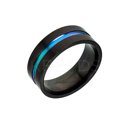 316L Surgical Stainless Steel Wide Band Finger Rings RJEW-T005-13-02-1