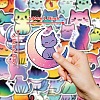 50Pcs Cartoon Cat Paper Sticker LS-STIC-C012-02-3