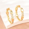 Brass Micro Pave Cubic Zirconia Hoop Earrings EJEW-P346-08G-01-1