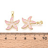 Brass with Enamel Pendants KK-T073-63A-G-3