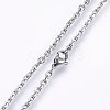 Tarnish Resistant 304 Stainless Steel Cable Chain Necklaces LS-NJEW-P226-01P-05-2