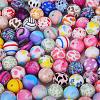Printed Round Silicone Focal Beads SI-JX0056A-49-4