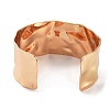 304 Stainless Steel Textured Wide Open Cuff Bangles for Women BJEW-Z067-01G-02-3