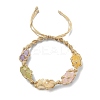 Dyed Natural Quartz Crystal Braided Bead Bracelets BJEW-TA00346-02-1