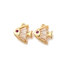 Brass Micro Pave Cubic Zirconia Pendants X1-KK-K382-41G-1