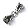 Tibetan Style 304 Stainless Steel Spring Gate Rings FIND-Z046-03AS-02-2