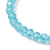 10Pcs 10 Styles Faceted Glass & Handmade Polymer Clay Breaded Stretch Bracelets BJEW-JB10259-6