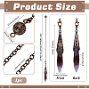 Natural Amethyst Cone Dowsing Pendulum Big Pointed Pendants AJEW-WH0606-26B-2