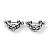 Star 316 Surgical Stainless Steel Shield Barbell Hoop Earrings EJEW-Z050-47AS-1