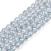 Electroplate Transparent Glass Beads EGLA-B013-02A-PL05-1