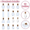 16Pcs 8 Styles Mini High Borosilicate Glass Bottle Bead Containers BOTT-YW0001-03-3
