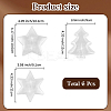 6Pcs 3 Styles Blank Plastic Big Pendants KY-GF0001-65A-2