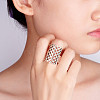 925 Sterling Silver Mesh Cuff Rings JR796A-2