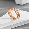 304 Stainless Steel Crystal Rhinestone Finger Rings FS-WG432ED-05-1