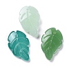 Baking Paint Imitation Jade Glass Pendants EGLA-M027-01A-1