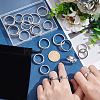 Unicraftale 24Pcs 8 Size 201 Stainless Steel Grooved Finger Ring Settings STAS-UN0041-46P-2